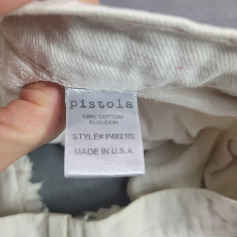Pistola Denim Shorts Womens 30 White‎ Distressed Cut-Off Frayed P4821IS Summer